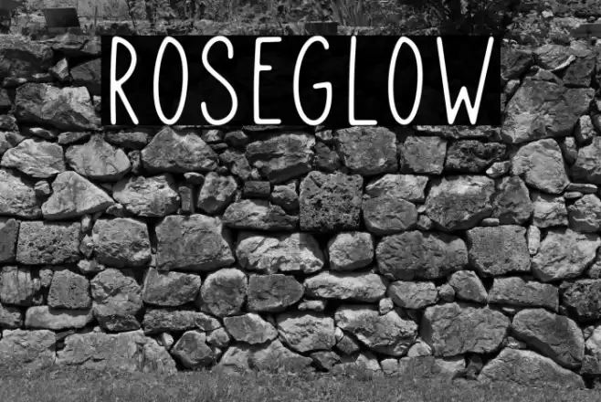 Roseglow Font examples
