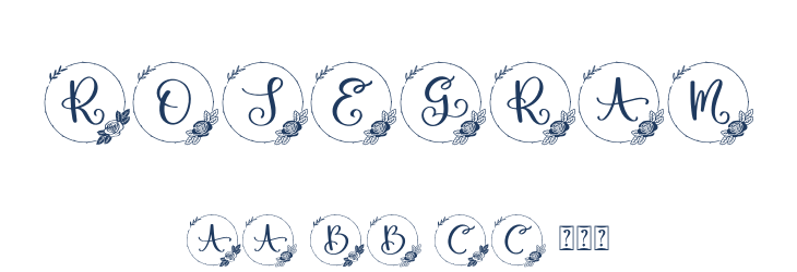 Rosegram Font Preview