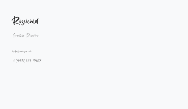 Rosekind Business Card