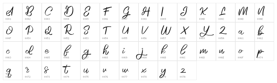 Rosela FREE Character Map