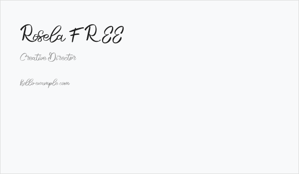 Rosela FREE Business Card