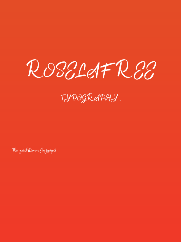 RoselaFREE Poster