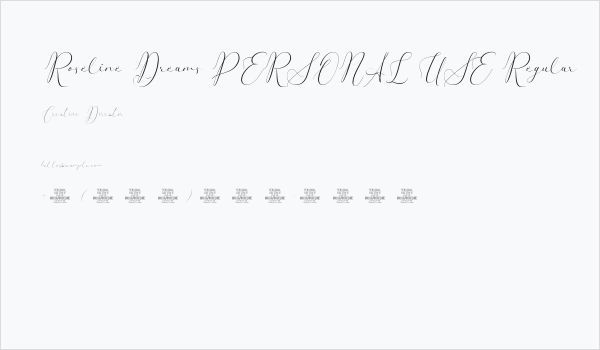 Roseline Dreams PERSONAL USE Regular Business Card