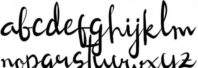 Roseline Script Schriftart Kleinbuchstaben