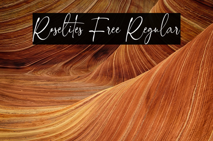 Roselites Free Regular Fonte examples