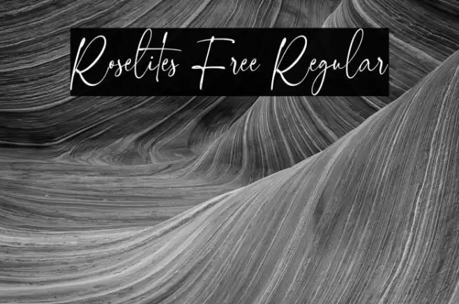 Roselites Free Regular Шрифта examples