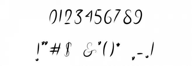 RosellaScript Font OTHER CHARS