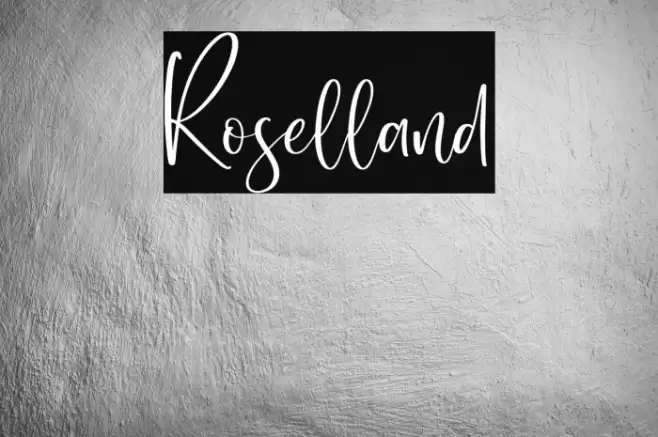 Roselland Font examples