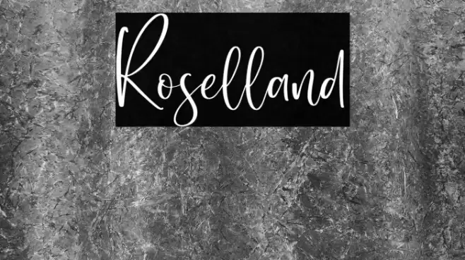 Roselland Font examples
