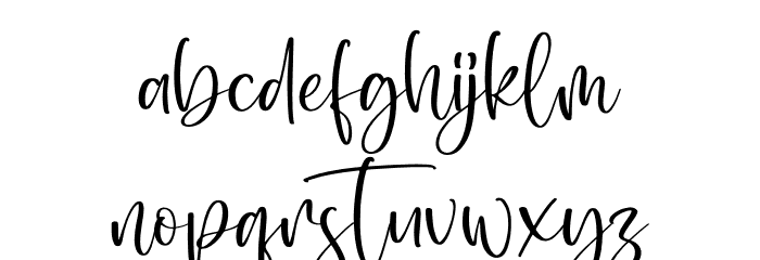 Roselland Font LOWERCASE
