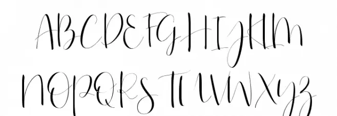Roselyne-Regular Font Litere mari