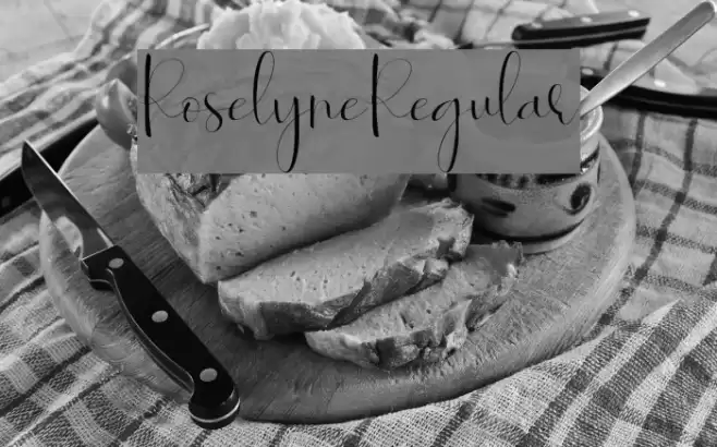 Roselyne-Regular Font examples