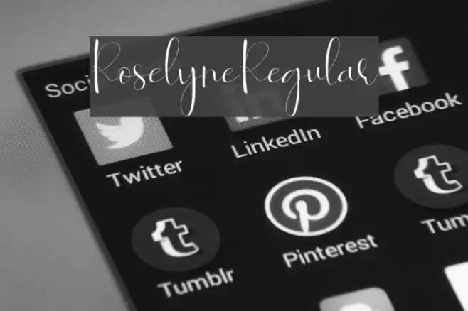 Roselyne-Regular Font examples