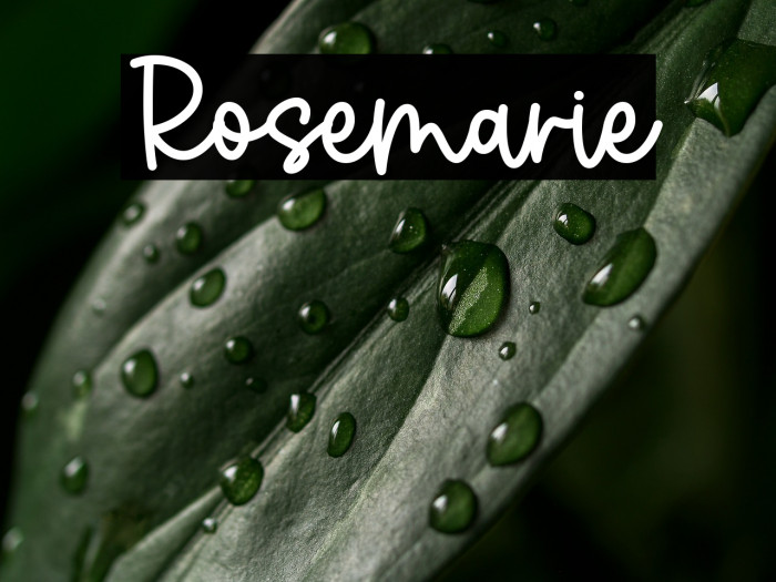 Rosemarie Example 1