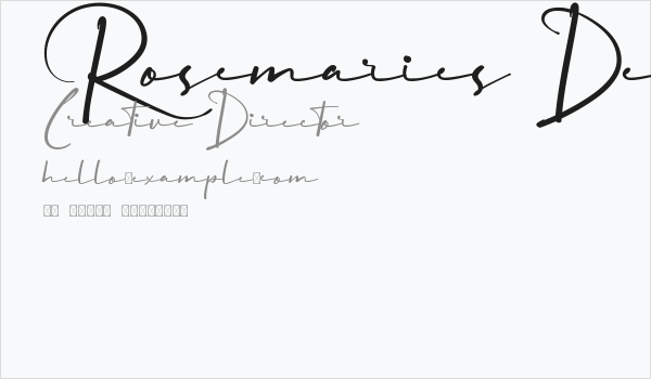 Rosemaries Demo Business Card