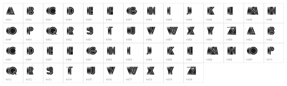 Rosemary Garden Filled Regular Character Map