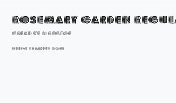 Rosemary Garden Regular Business Card