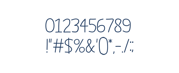 Rosemary Handwriting Other Characters