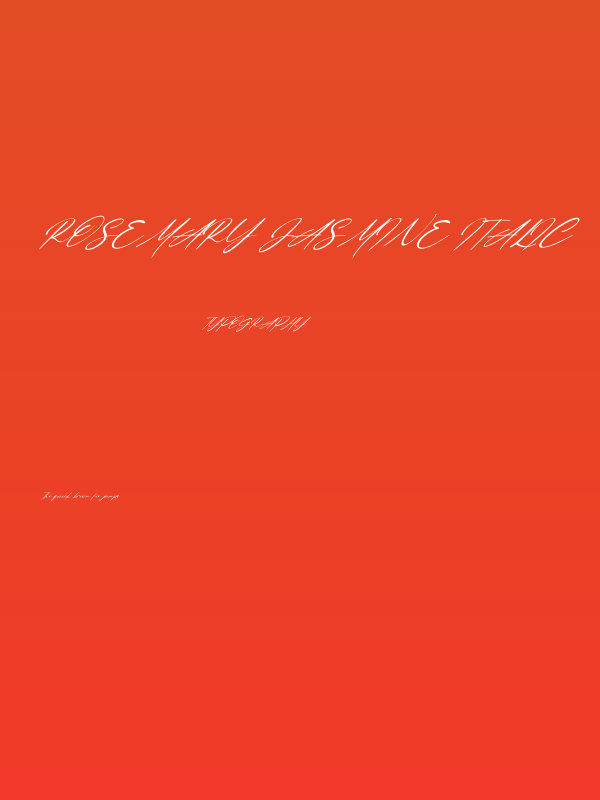 Rosemary Jasmine Italic Poster