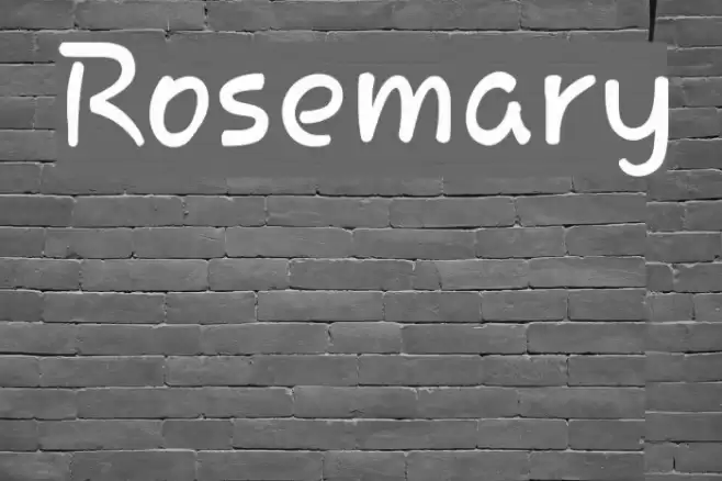 Rosemary Шрифта examples