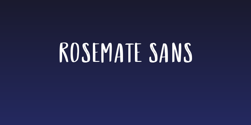 Rosemate Sans Social Header