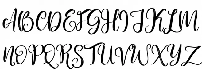 Rosemate Script Font Litere mari