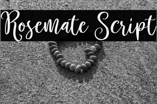 Rosemate Script Font examples