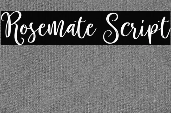 Rosemate Script Font examples
