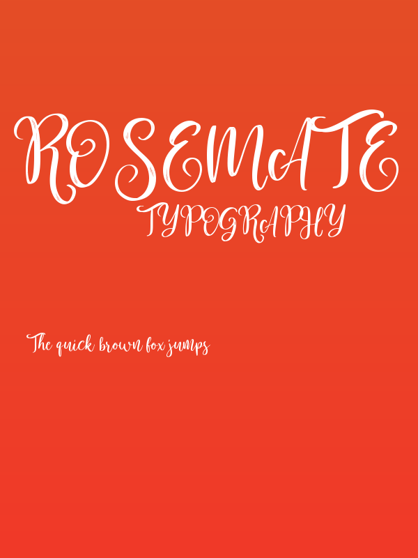 Rosemate Script Poster