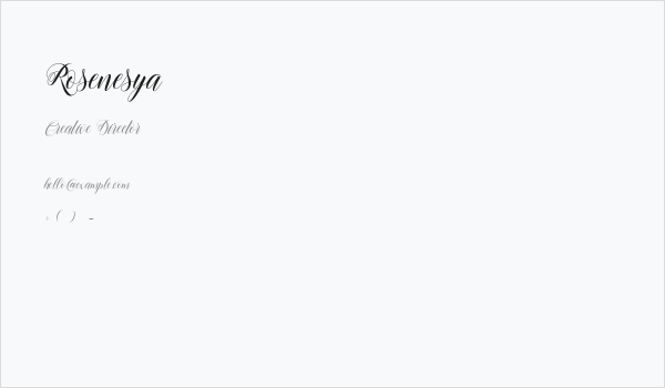 Rosenesya Business Card