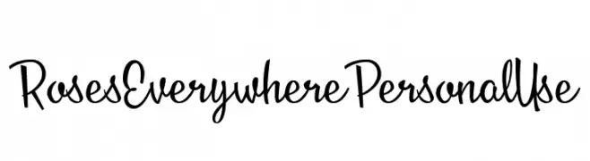 Roses Everywhere Personal Use   Fuentes Gratis Descargar