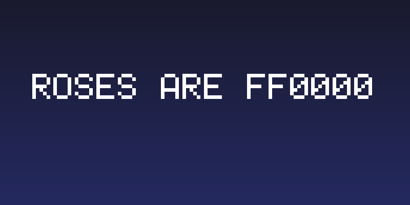 Roses are FF0000 Social Header