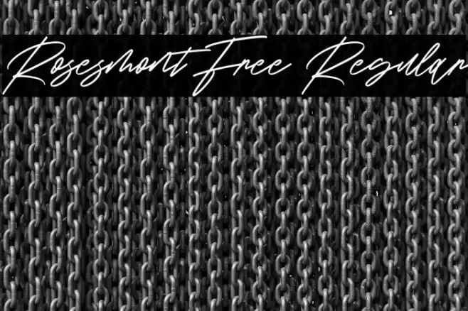 Rosesmont Free Regular Font examples
