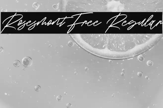 Rosesmont Free Regular Font examples