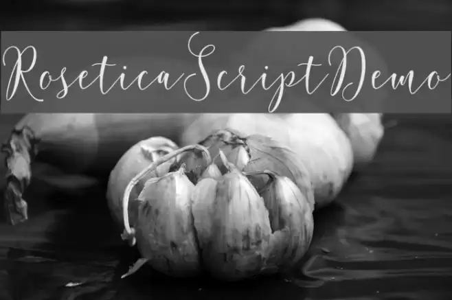 RoseticaScriptDemo Font examples