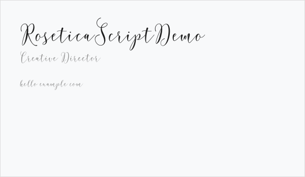 RoseticaScriptDemo Business Card