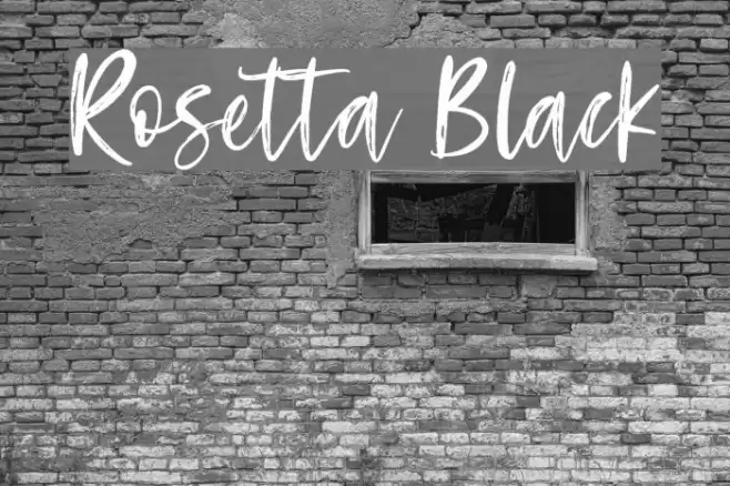 Rosetta Black Font examples
