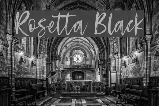 Rosetta Black Font examples