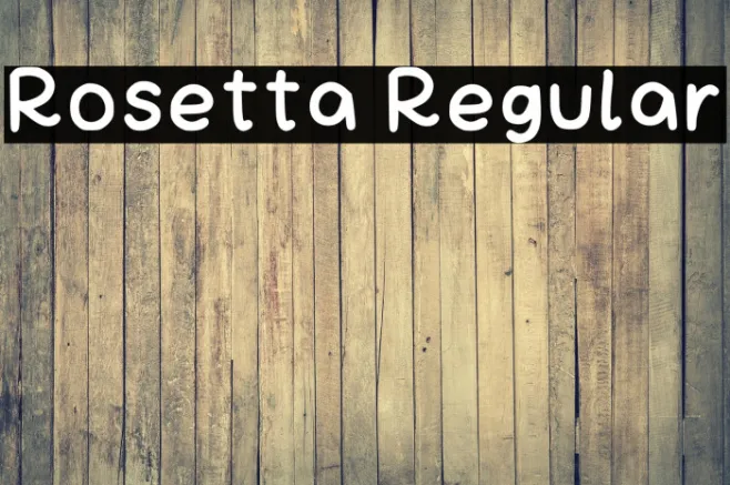 Rosetta Regular Example 1