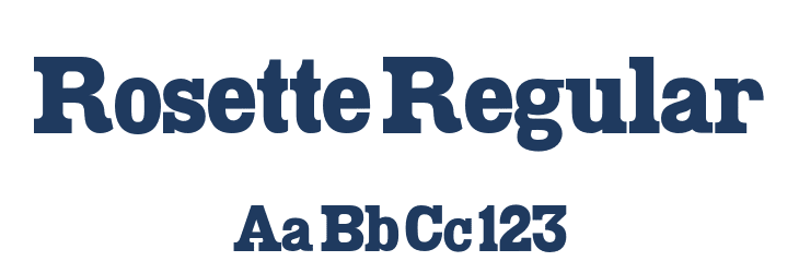 Rosette Regular Font Preview