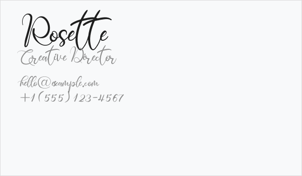 Rosette Business Card