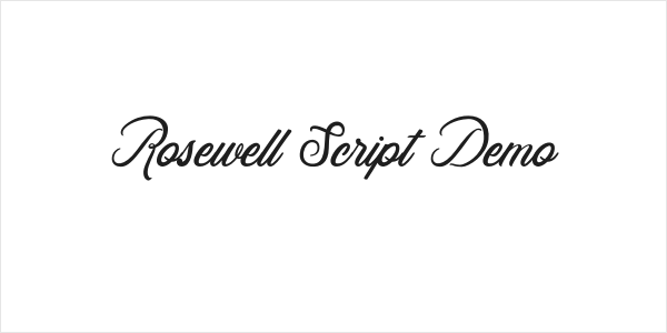 Rosewell Script Demo Logo