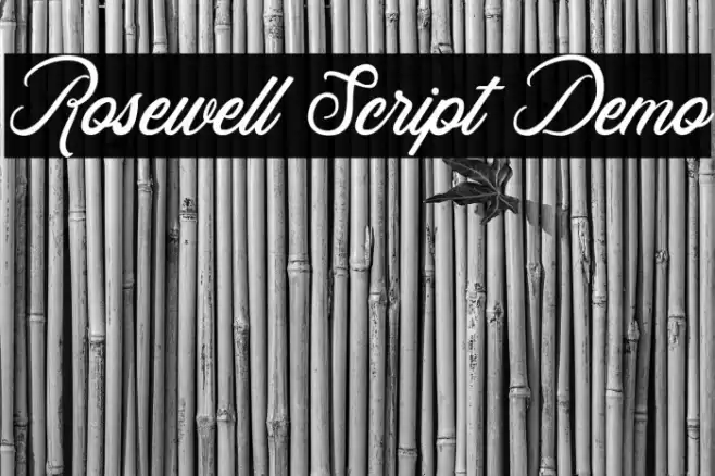 Rosewell Script Demo Fonte examples