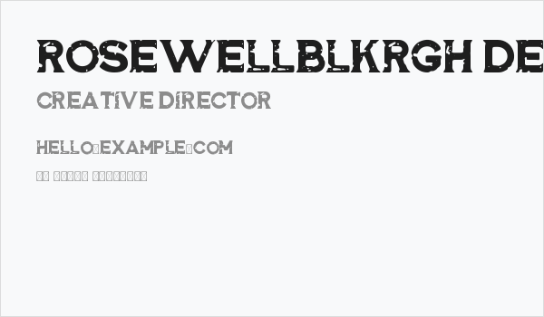 RosewellBLKRGH Demo Business Card