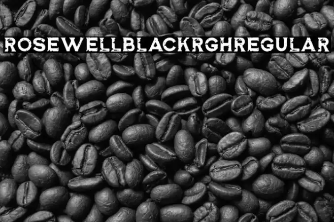 RosewellBlackRGHRegular Font examples