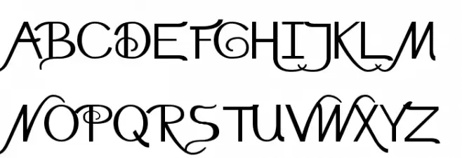 Rosewood Schriftart Groß