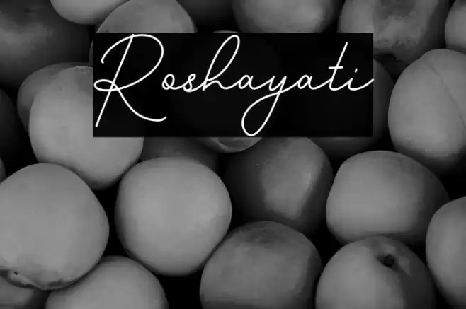 Roshayati Font examples