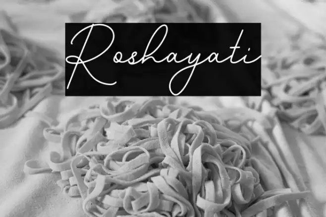 Roshayati Font examples