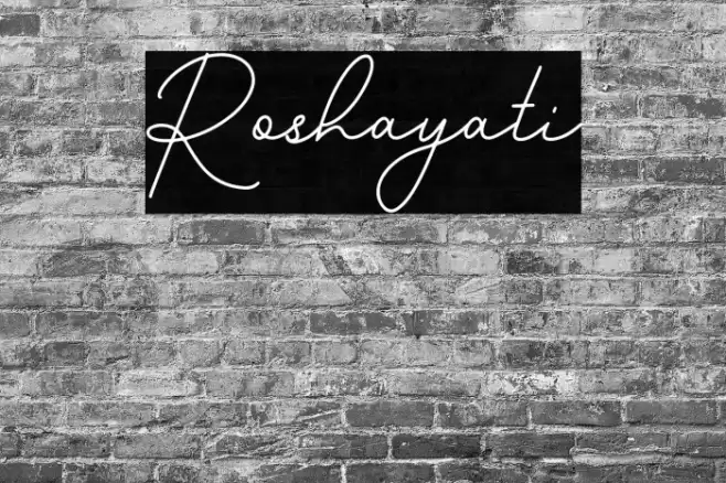 Roshayati Font examples