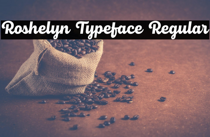 Roshelyn Typeface Regular Example 2